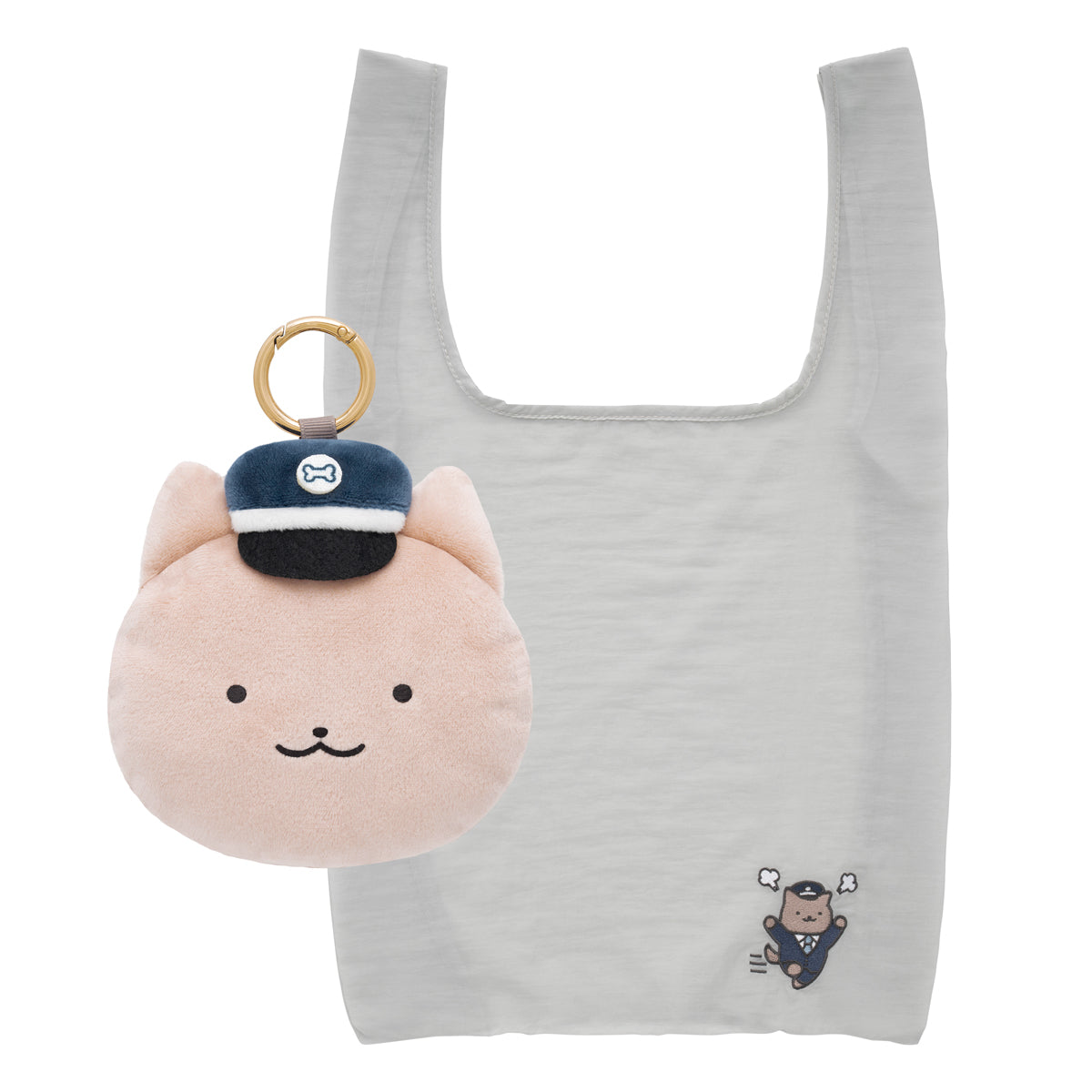 ホワイトタイガーとブラックタイガー エコバッグ入りマスコット