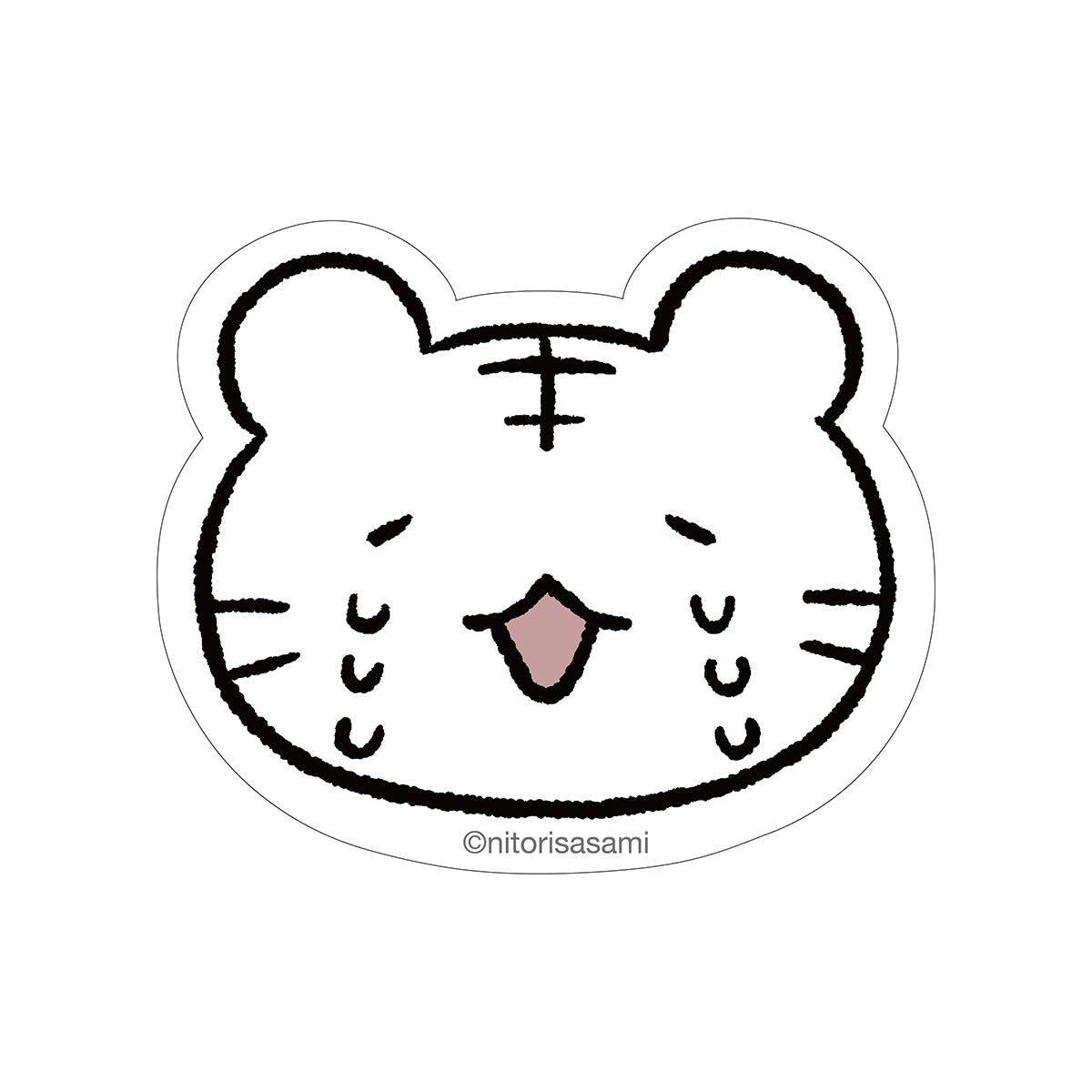 ホワイトタイガーとブラックタイガー スマホに貼れるサイズの