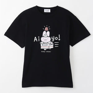 ホワイトタイガーとブラックタイガー Tシャツ Aiyo! ブラック