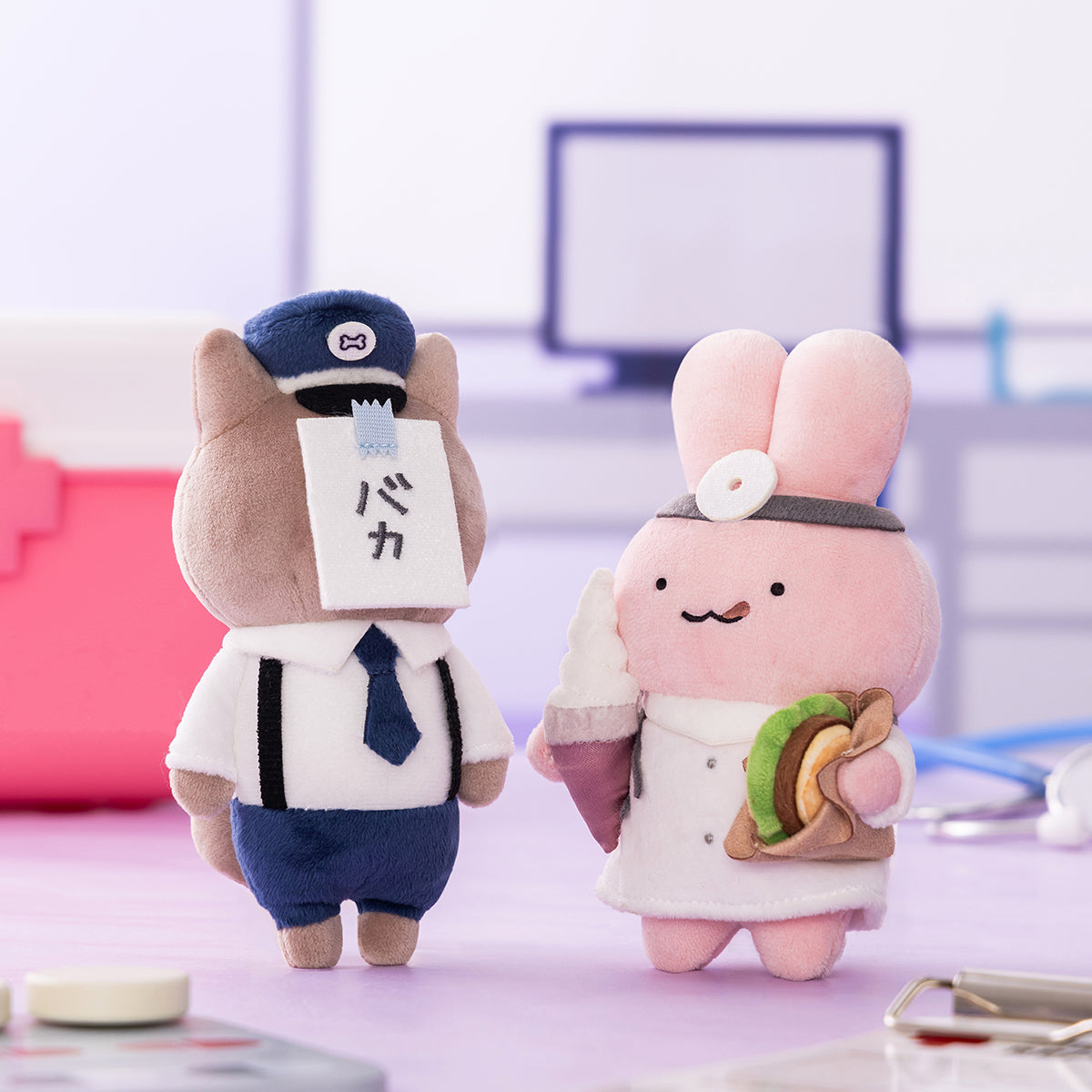 ホワイトタイガーとブラックタイガー マスコット（うさぎ先生／医者の