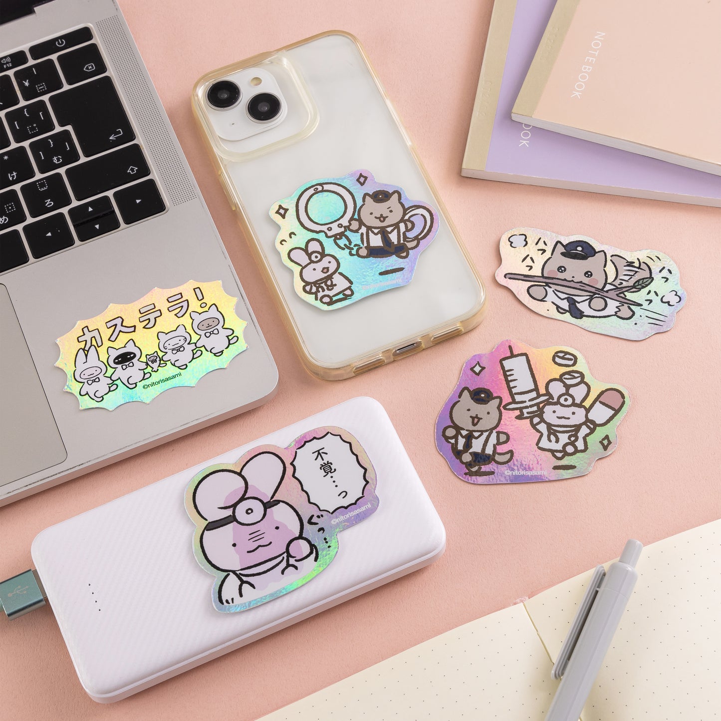 White Tiger and Black Tiger Holographic Sticker for Smartphones (Darn...!)
