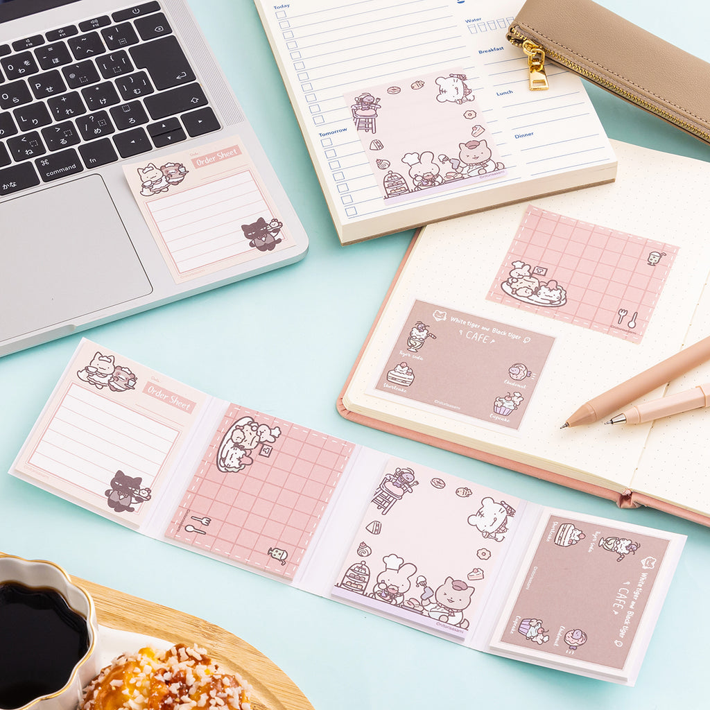 ホワイトタイガーとブラックタイガーカフェ パタパタメモ