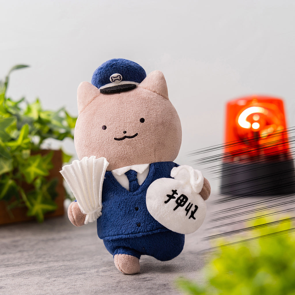 ホワイトタイガーとブラックタイガー マスコット（犬のおまわりさん／押収袋）