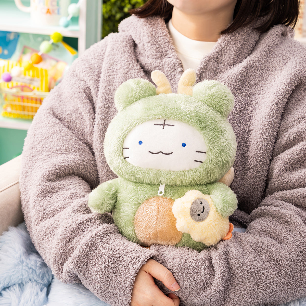 ホワイトタイガーとブラックタイガー お泊まり会パジャマぬいぐるみ