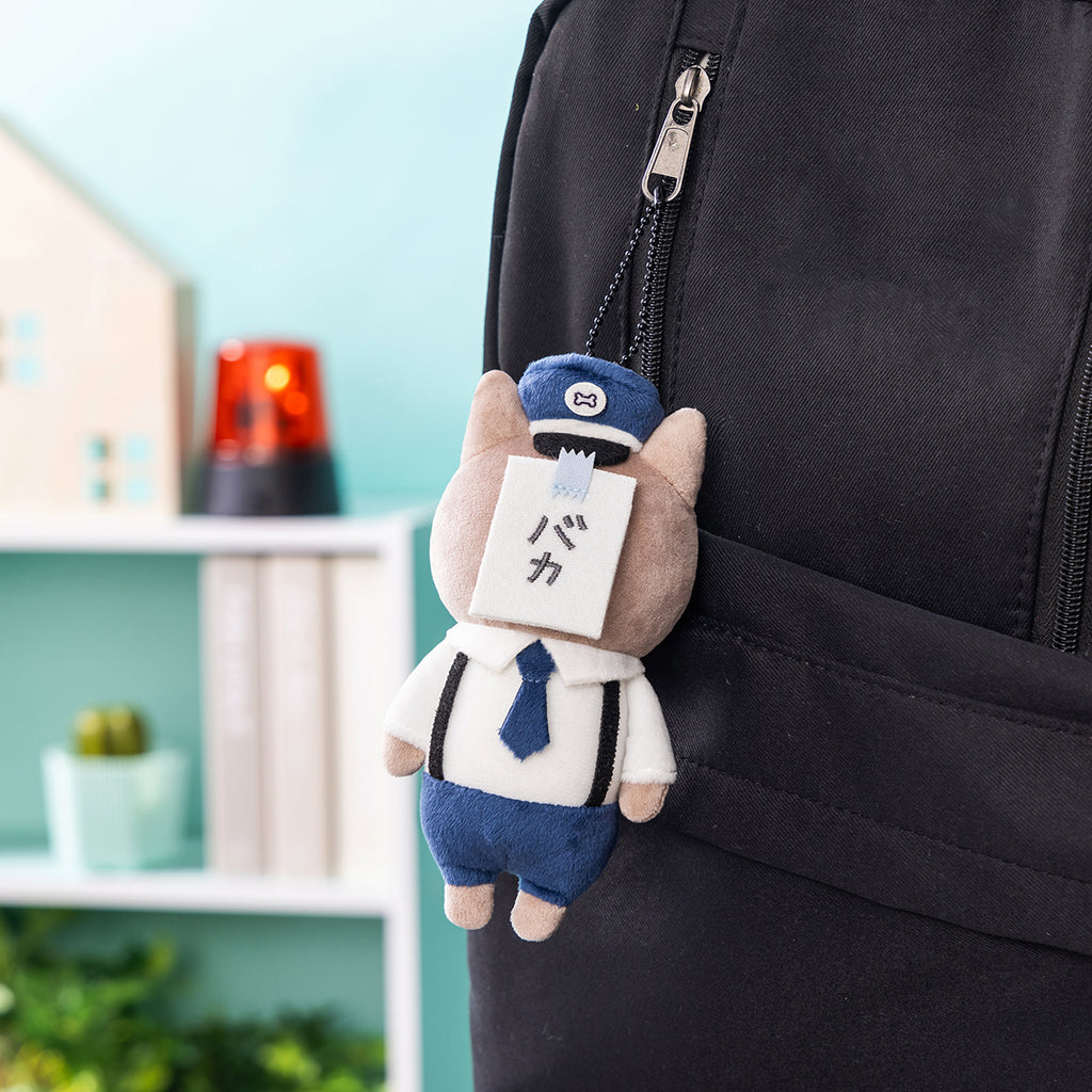 ホワイトタイガーとブラックタイガー マスコット（犬のおまわりさん／張り紙）