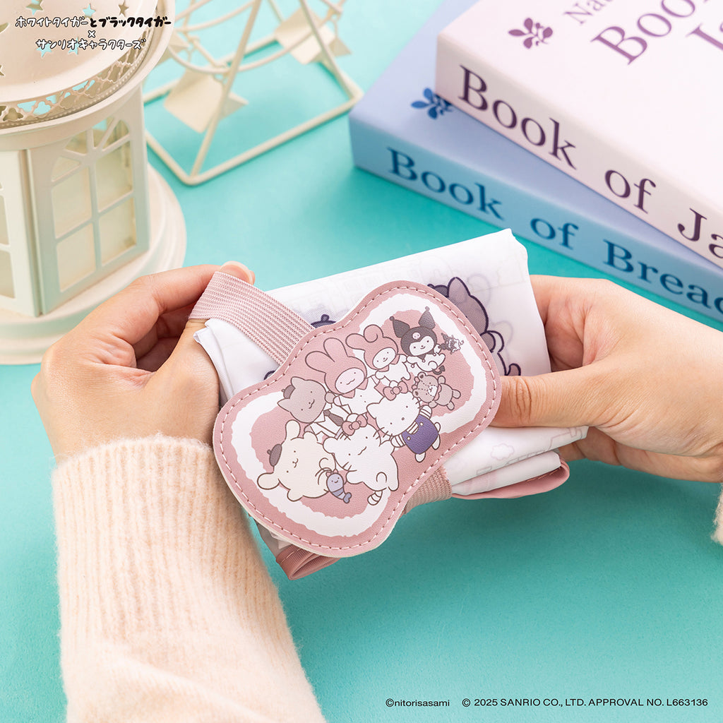 ホワイトタイガーとブラックタイガー×サンリオキャラクターズ 折り畳みエコバッグ