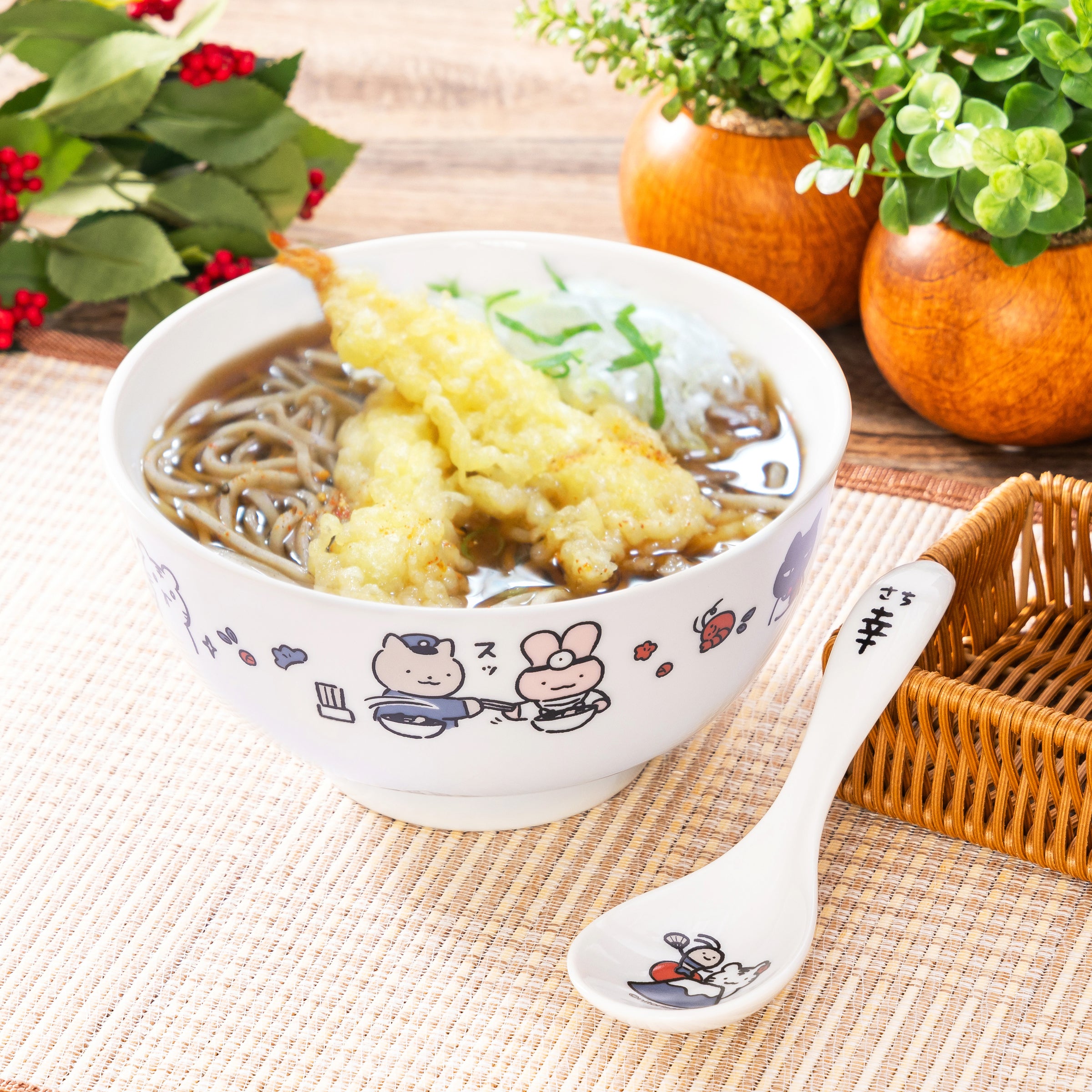 早い者勝ち♡シンプルでお洒落なおそば.おうどん、ラーメン用器2個セット♡状態良い ホワイトタイガーとブラックタイガー ちょっぴり和なおそばどんぶり