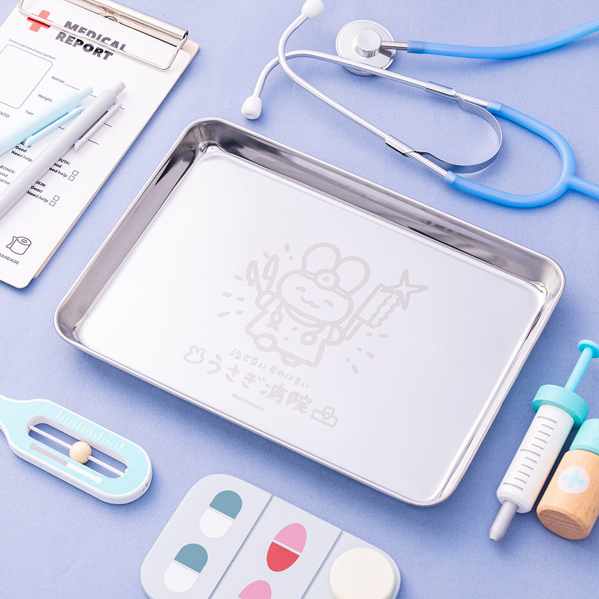 White Tiger & Black Tiger Usagi Hospital Stainless Steel Tray