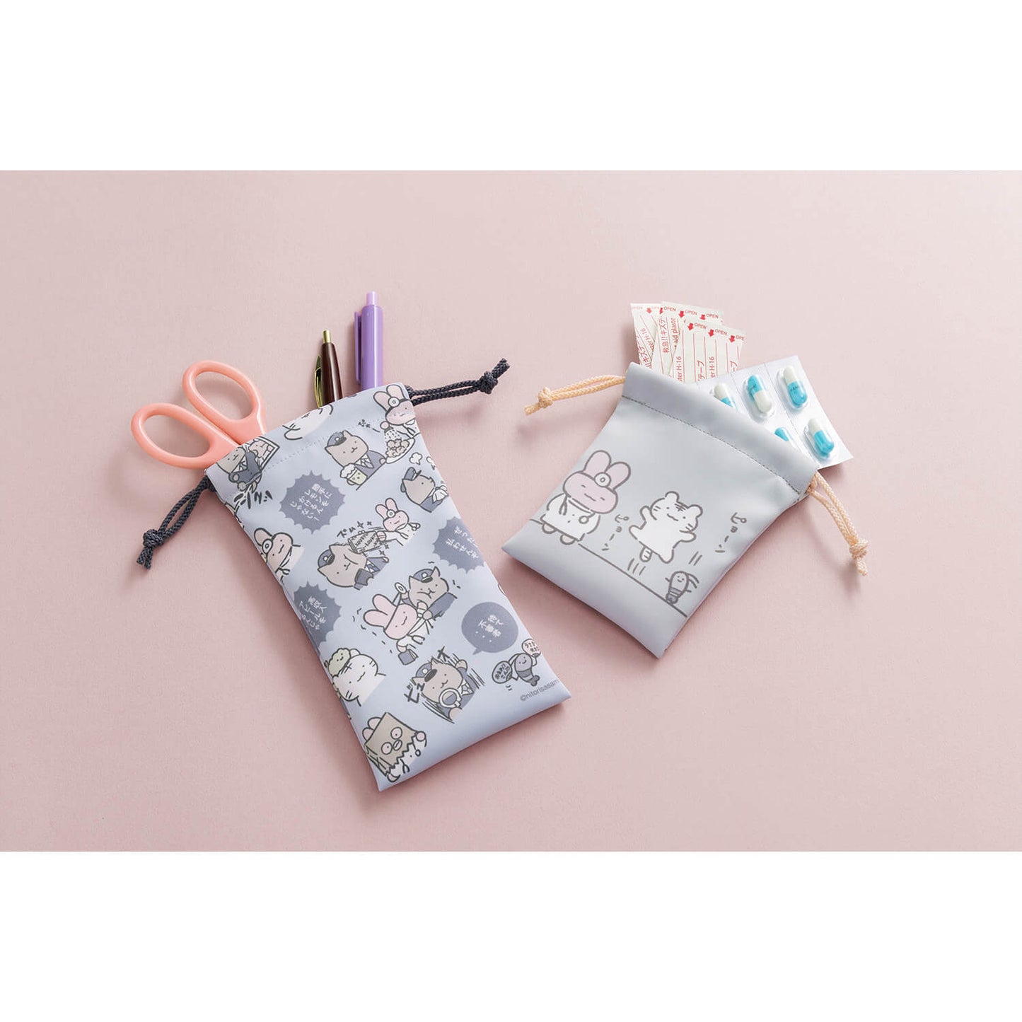 White Tiger and Black Tiger 2p 드로 스트링 백 세트 (강도짓 그만 하세요）