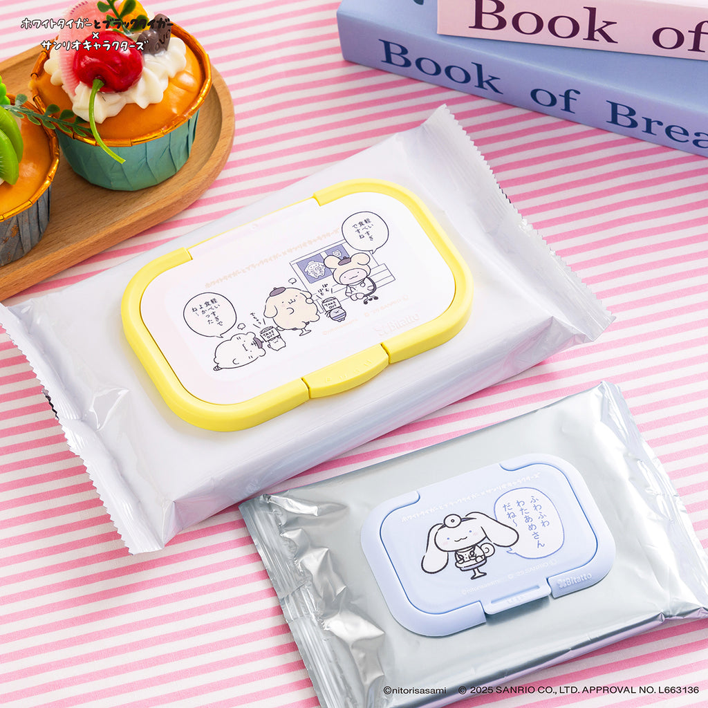 小白虎与黑虎虾×三丽鸥角色 迷你湿巾盖（2个套装）