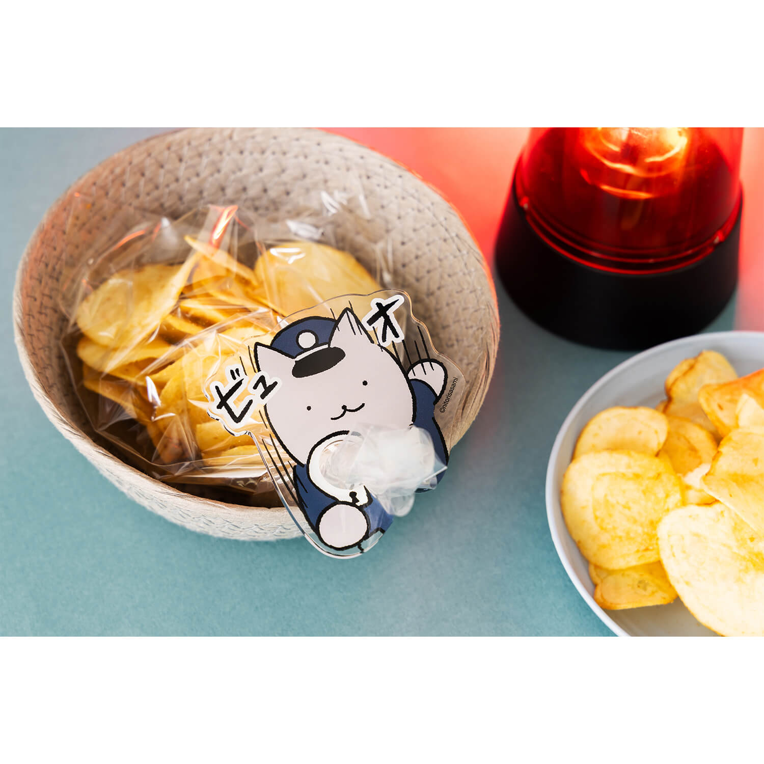 ホワイトタイガーとブラックタイガー お菓子の袋留めアクリルプレート