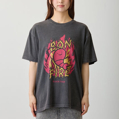 小白虎与黑虎虾 T恤 黑虎虾 BONFIRE 炭灰色