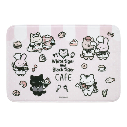 ホワイトタイガーとブラックタイガーカフェ フロアマット