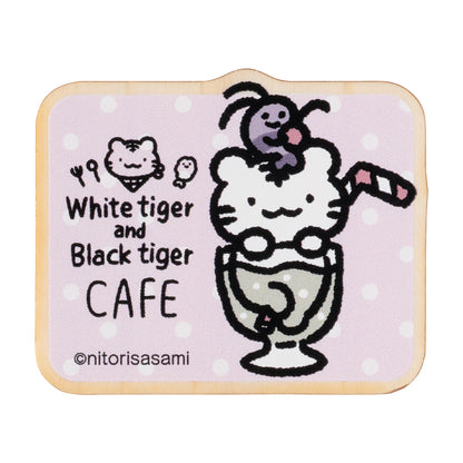 ホワイトタイガーとブラックタイガーカフェ トレーディングウッドマグネット（全10種）