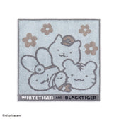 White Tiger and Black Tiger Towel handkerchief (blue)