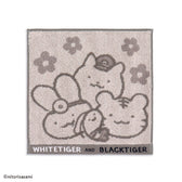 White Tiger and Black Tiger Towel handkerchief (pink)
