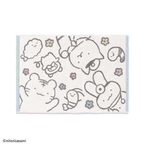 ホワイトタイガーとブラックタイガー 集合 バスマット アイボリー