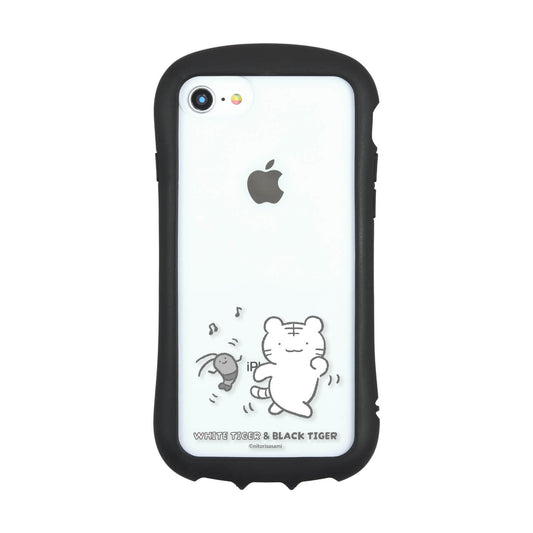 ホワイトタイガーとブラックタイガー iPhone SE（第3世代／第2世代）／8／7／6s／6対応ハイブリッドクリアケース（ホワイトタイガーとブラックタイガー）