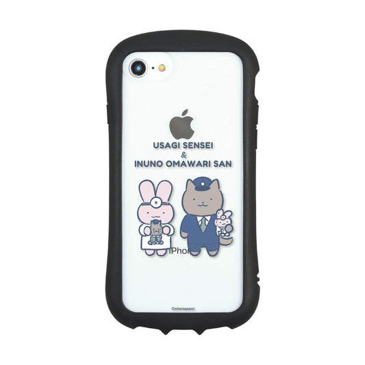 ホワイトタイガーとブラックタイガー iPhone SE（第3世代／第2世代）／8／7／6s／6対応ハイブリッドクリアケース（うさぎ先生と犬のおまわりさん）