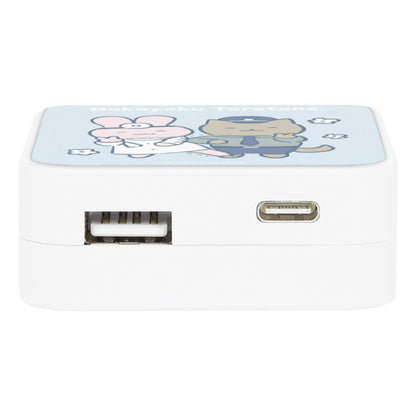 ホワイトタイガーとブラックタイガー USB/USBType-C　ACアダプタ（うさぎ先生と犬のおまわりさん）