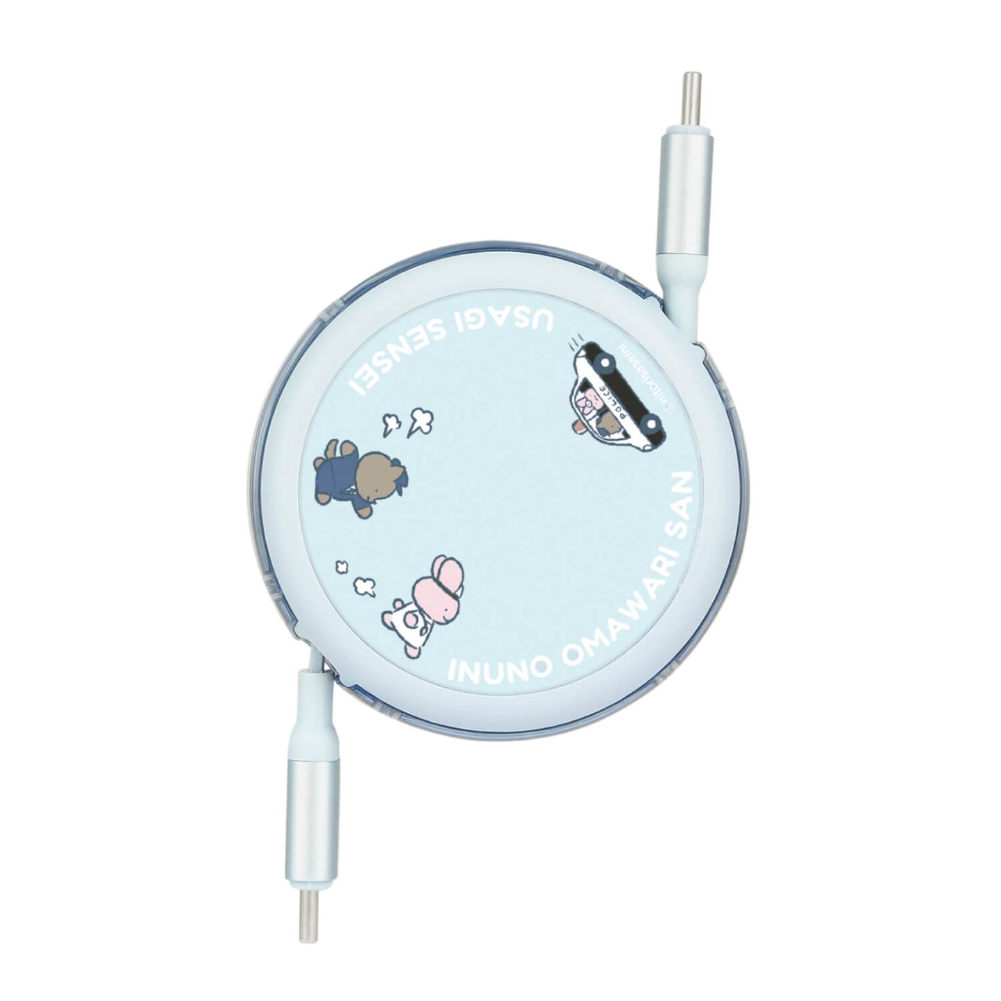 White Tiger and Black Tiger PD60W USB2.0 Type-C 릴 케이블 (Doctor Usagi & Dog Policeman)