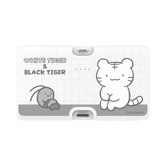 White Tiger and Black Tiger Lithium-ion Charger 4000mAh with Lightning/Type-C Connector (White Tiger & Black Tiger)