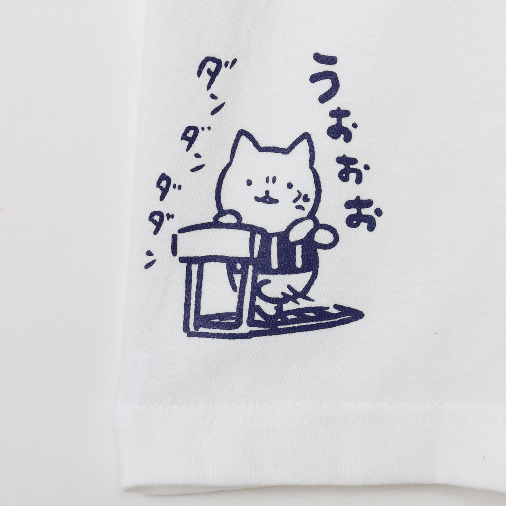 ホワイトタイガーとブラックタイガー Tシャツ USAKEN バニラホワイト