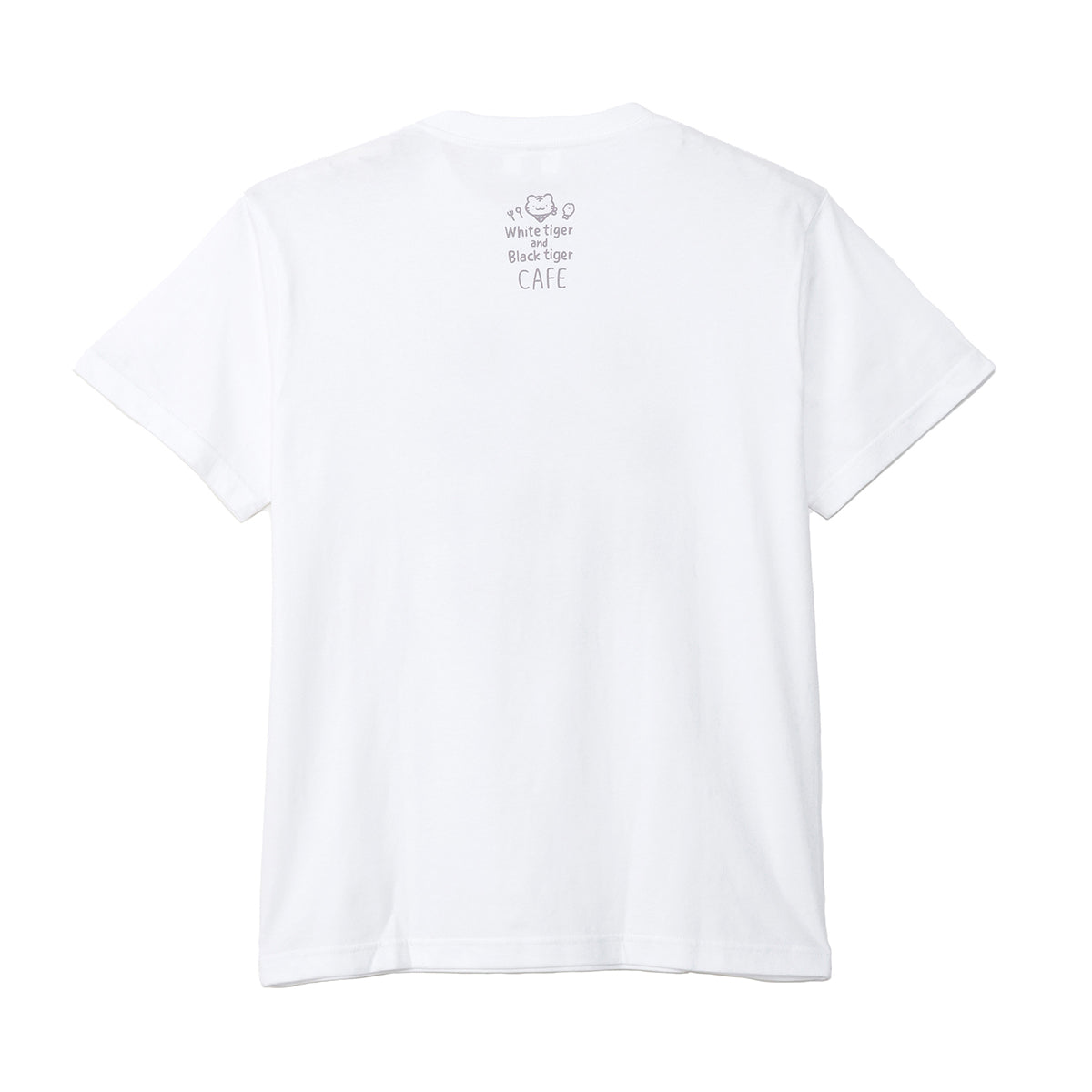 ホワイトタイガーとブラックタイガーカフェ Tシャツ ラインナップ ホワイト