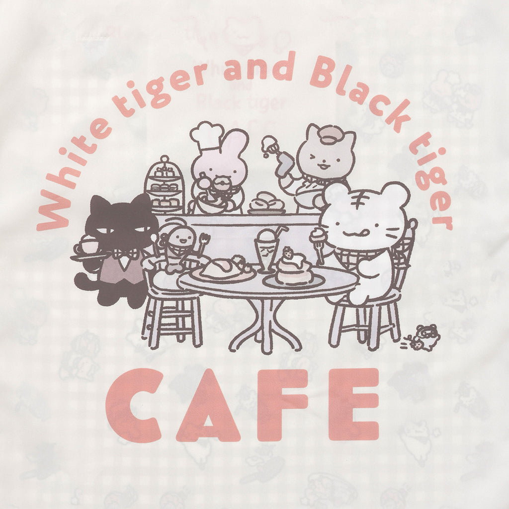 ホワイトタイガーとブラックタイガーカフェ エコバッグ メインビジュアル ナチュラル ONE