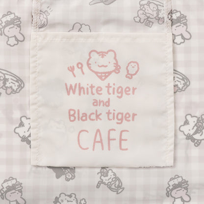ホワイトタイガーとブラックタイガーカフェ エコバッグ メインビジュアル ナチュラル ONE