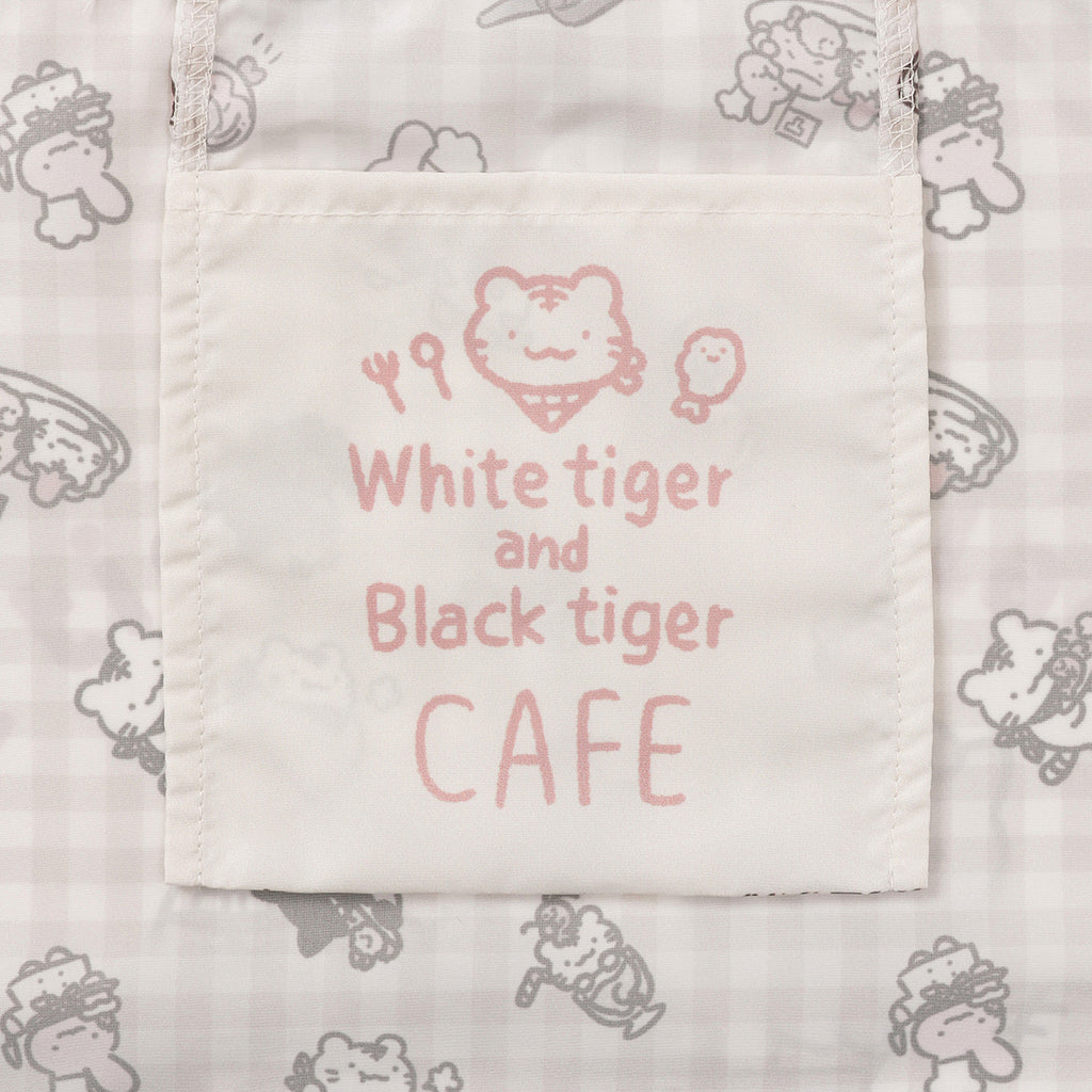 ホワイトタイガーとブラックタイガーカフェ エコバッグ メインビジュアル ナチュラル ONE