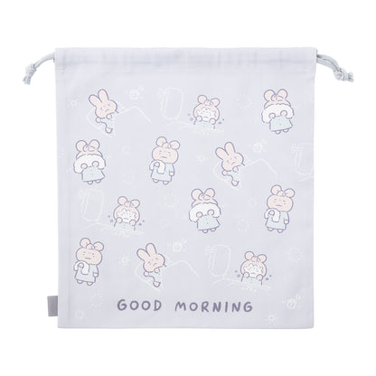 White Tiger and Black Tiger Large drawstring bag (Doctor Usagi Morning）