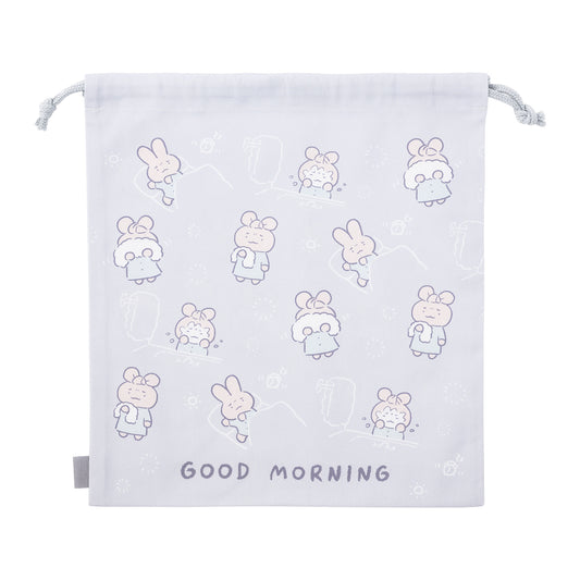 White Tiger and Black Tiger Large drawstring bag (Doctor Usagi Morning）
