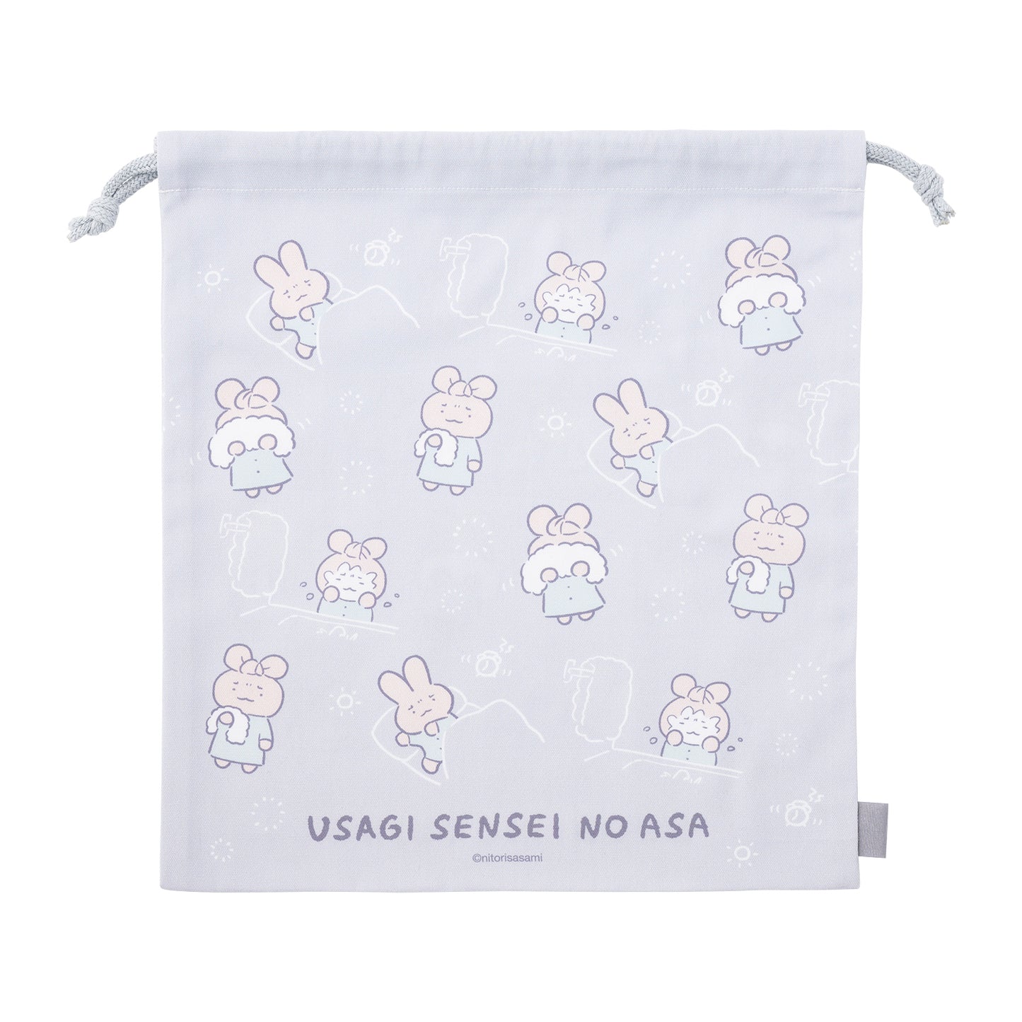 White Tiger and Black Tiger Large drawstring bag (Doctor Usagi Morning）