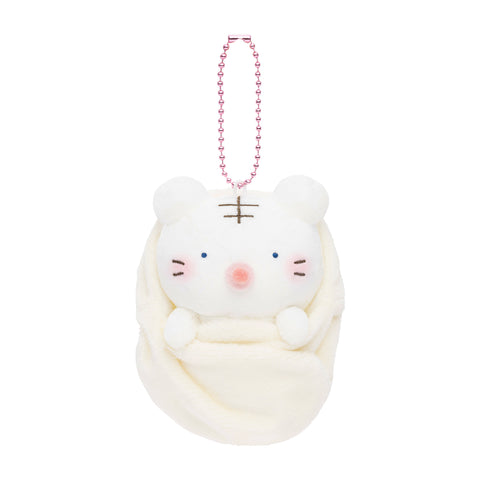 ホワイトタイガーとブラックタイガー おくるみマスコット（ホワイト