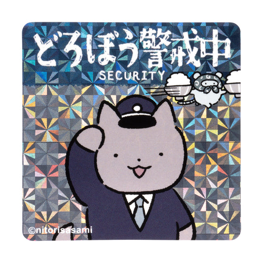 小白虎與黑虎蝦 贴在手机上尺寸的注意事项贴纸（小偷警戒中）