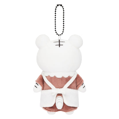 White Tiger and Black Tiger Plush Mascot Keychain (White Tiger's Mom)