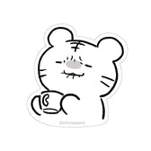 White Tiger and Black Tiger Sticker for Smartphones (Bitter Face)