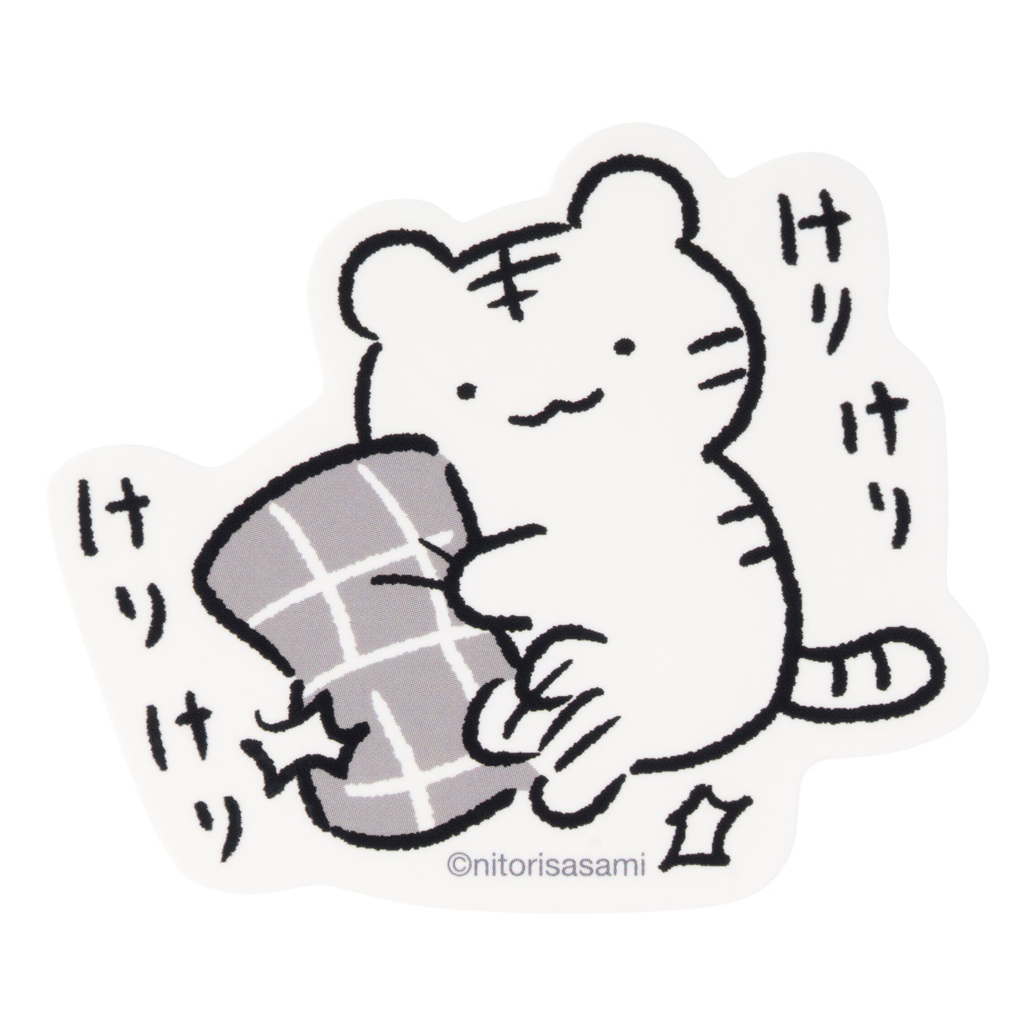 ホワイトタイガーとブラックタイガー スマホに貼れるサイズの