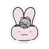 White Tiger and Black Tiger Size that can be attached to a smartphoneSticker(hide and seek)