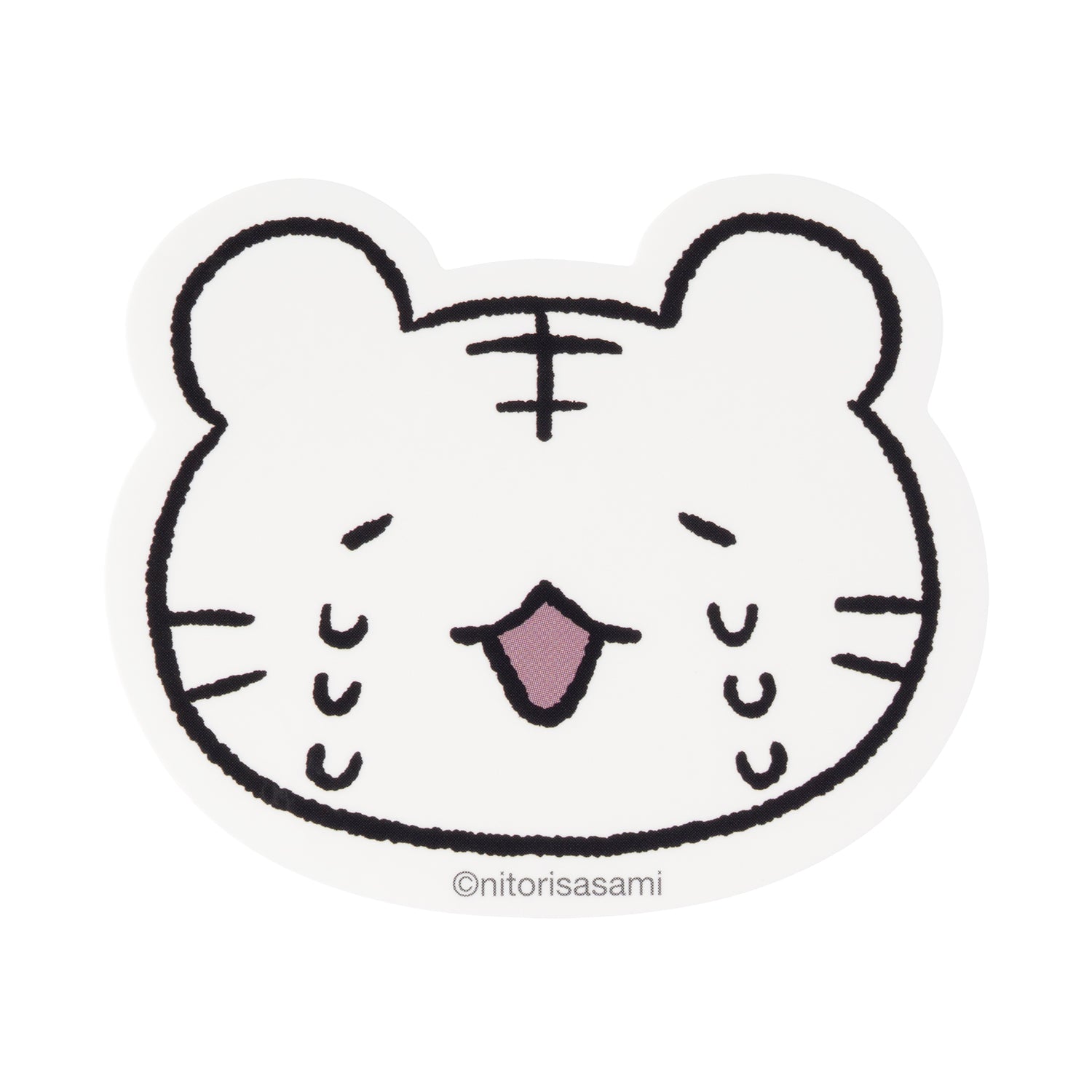 ホワイトタイガーとブラックタイガー スマホに貼れるサイズの