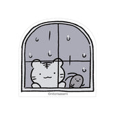 White Tiger and Black Tiger Size that can be attached to a smartphoneSticker(window)