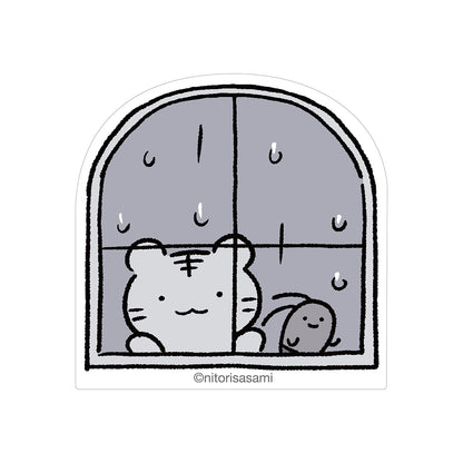 White Tiger and Black Tiger Size that can be attached to a smartphoneSticker(window)