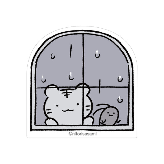 White Tiger and Black Tiger Size that can be attached to a smartphoneSticker(window)