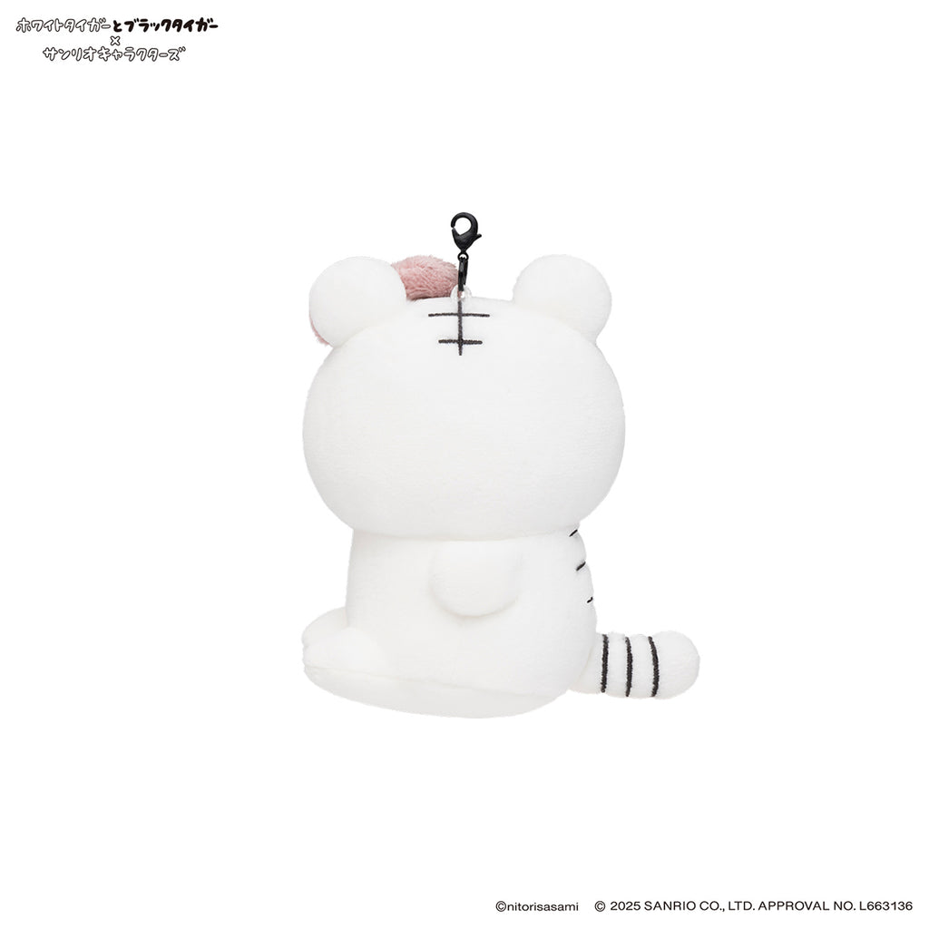 ホワイトタイガーとブラックタイガー×サンリオキャラクターズ ミニマスコットセット（ホワイトタイガー＆ハローキティ）