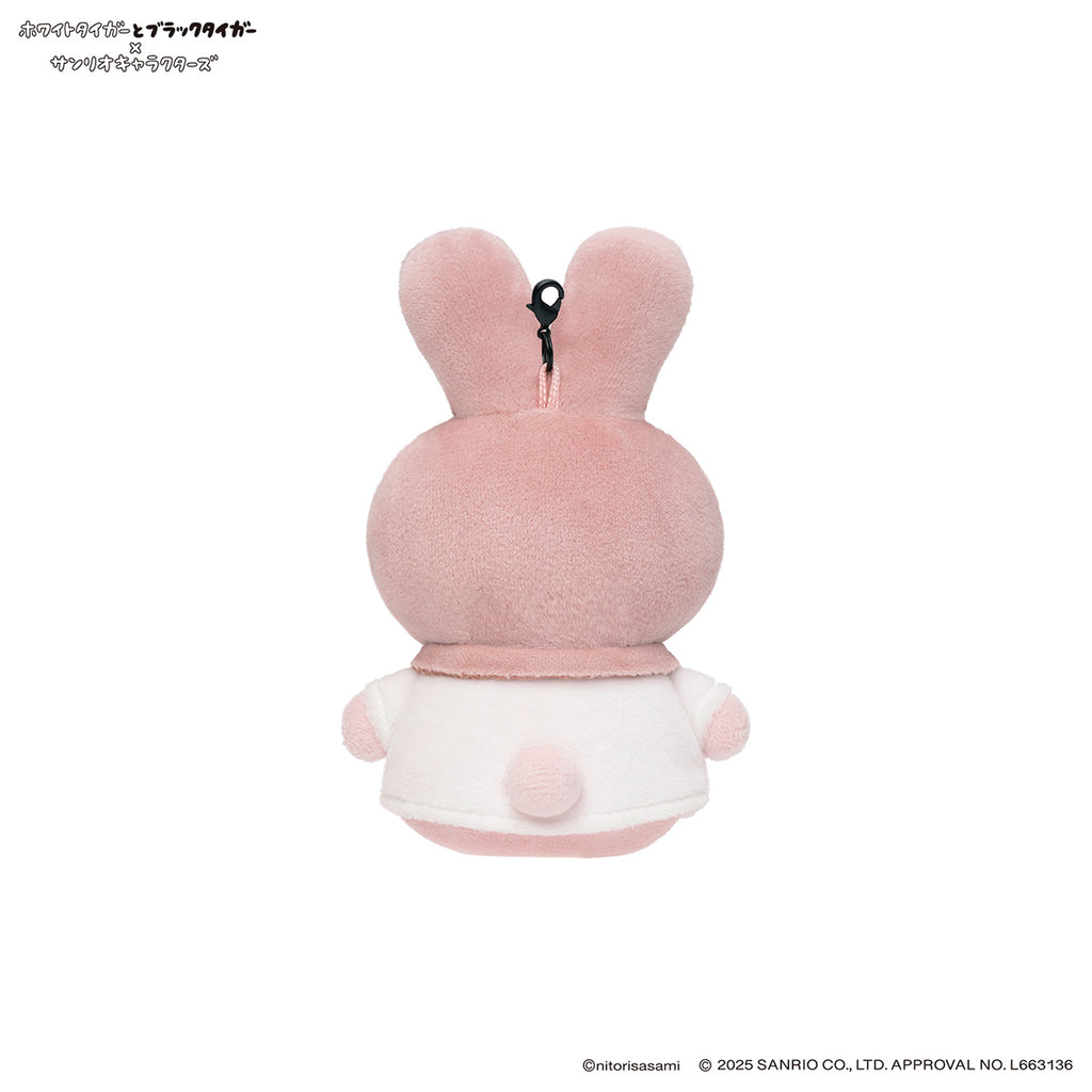 ホワイトタイガーとブラックタイガー×サンリオキャラクターズ ミニマスコットセット（うさぎ先生＆マイメロディ）