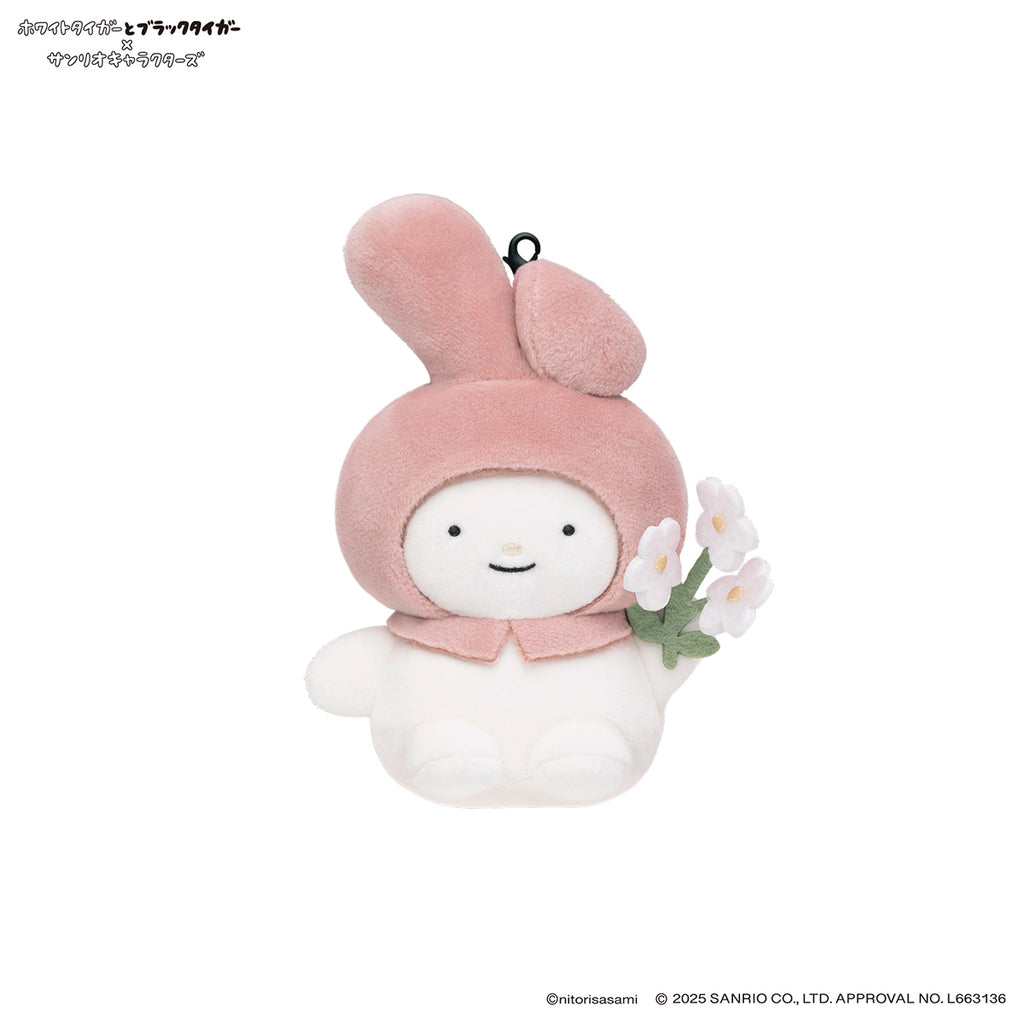ホワイトタイガーとブラックタイガー×サンリオキャラクターズ ミニマスコットセット（うさぎ先生＆マイメロディ）