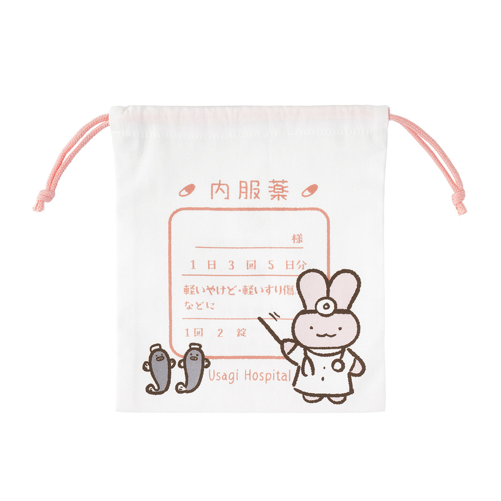 ホワイトタイガーとブラックタイガー うさぎ病院の内服薬巾着