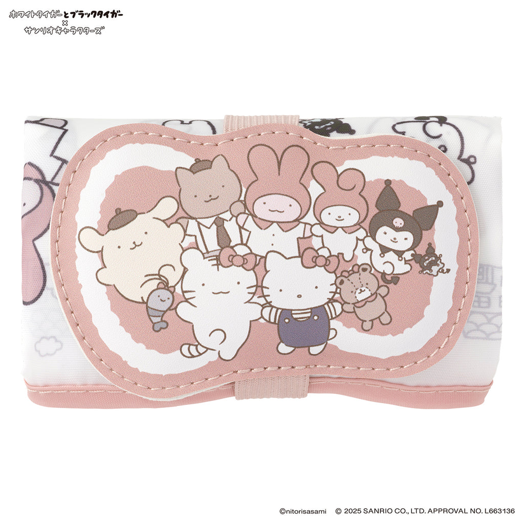 ホワイトタイガーとブラックタイガー×サンリオキャラクターズ 折り畳みエコバッグ
