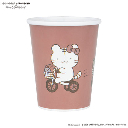 White Tiger and Black Tiger× Sanrio Characters Melamine cup that looks like a paper cup (tricycle)